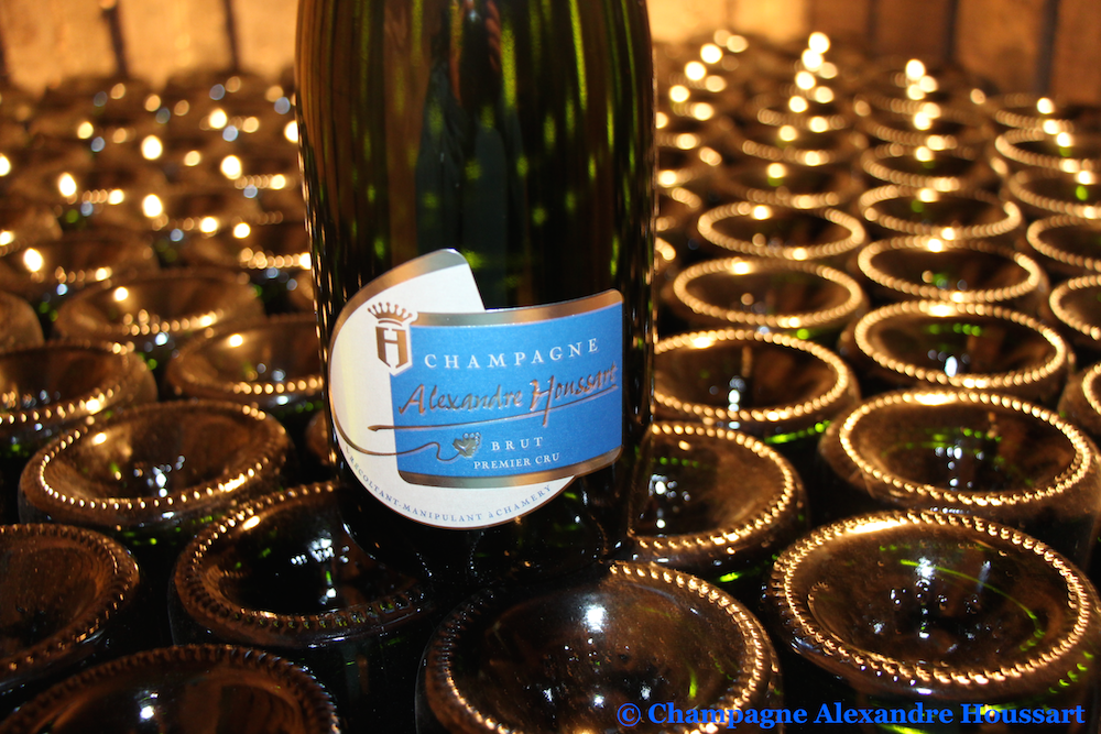 Etiquette de la bouteille de Champagne Brut Alexandre Houssart Chamery